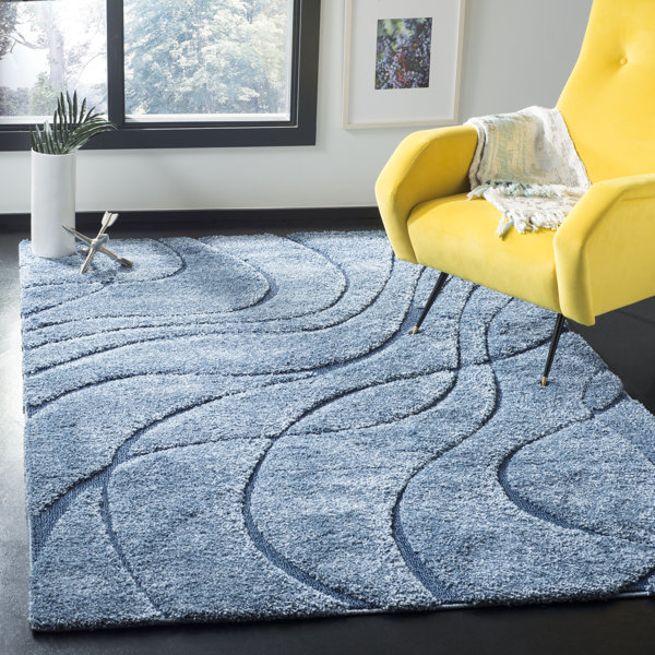 17 Stories Shepshed Blue Rug & Reviews Wayfair.co.uk